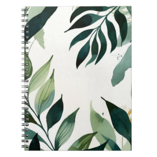 Luxury Emerald Green & Gold Botanical Notebook Anteckningsbok