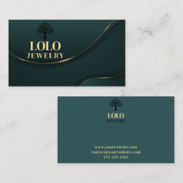 Luxury Emerald Grönt Jewelry Visitkort