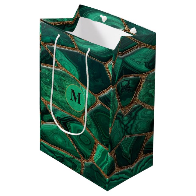 Luxury Emerald Malachite Green Marble Abstract (Framsidan Vinklad)