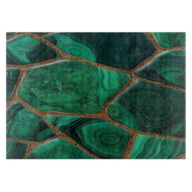 Luxury Emerald Malachite Green Marble Abstract (Framsidan)