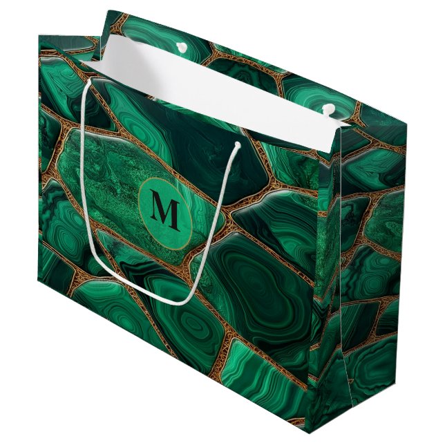 Luxury Emerald Malachite Green Marble Abstract (Framsidan Vinklad)