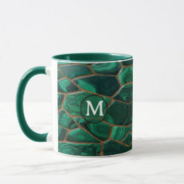 Luxury Emerald Malachite Green Marble Abstract Mugg