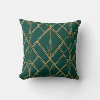 Luxury Emerald och Guld Art Deco Pillow Design Kudde