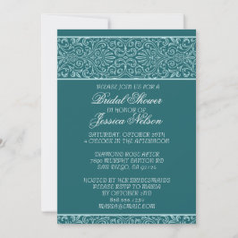 Luxury Emerald Snöre Elegant Möhippa Inbjudan