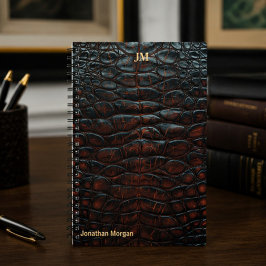 Luxury Executive Monogram Premium Leather Anteckningsbok