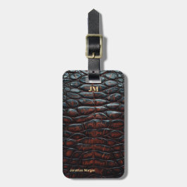 Luxury Executive Monogram Premium Leather Bagagebricka