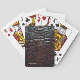 Luxury Executive Monogram Premium Leather Casinokort