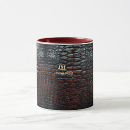 Luxury Executive Monogram Premium Leather Mugg