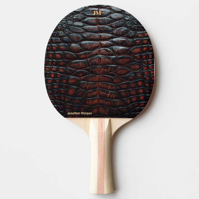 Luxury Executive Monogram Premium Leather  Pingisracket (Framsidan)