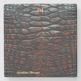 Luxury Executive Monogram Premium Leather Stenunderlägg
