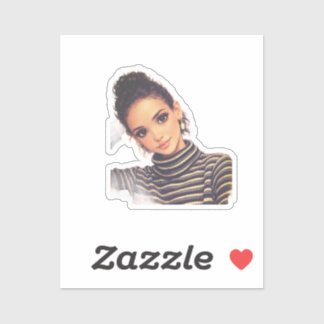 Luxury Fashion Doll – Elegant Porcelain Style Klistermärken