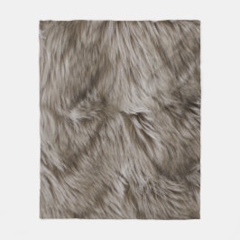 Luxury Faux Päls Print Beige Tan Mink Animal Hair  Fleecefilt