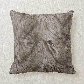 Luxury Faux Päls Print Beige Tan Mink Animal Hair Kudde