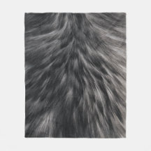 Luxury Faux Päls Print Black Grått Mink Animal Hai