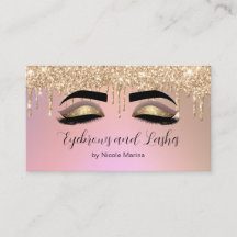 Luxury Faux Rosa Guld Glitter Eyebrows och Lash