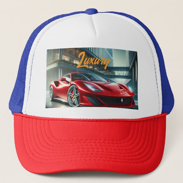 Luxury Ferrari Car Design Hat Keps (Framsida)