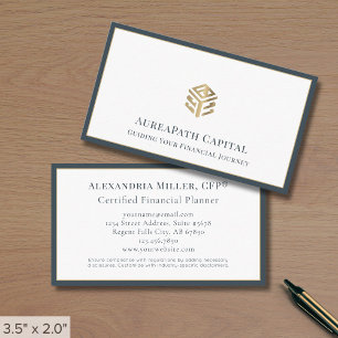 Luxury Financial Services Firm Visitkort