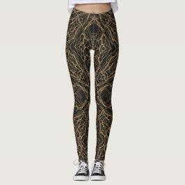 Luxury Flat Gold Geode Mosaic  Leggings