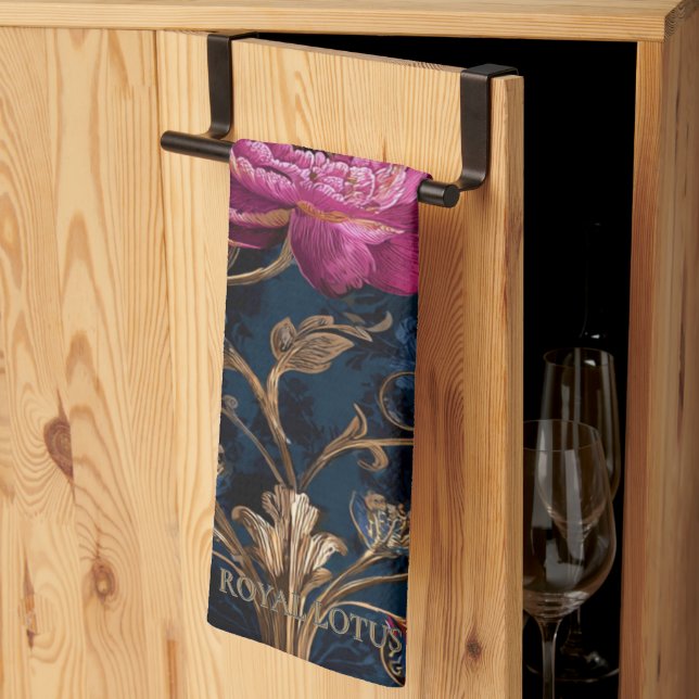 Luxury Floral Vintage Royal Kökshandduk (Thirds Fold)