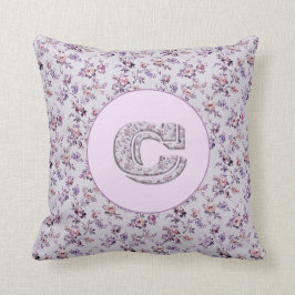 Luxury Flowers Monogram C Kudde