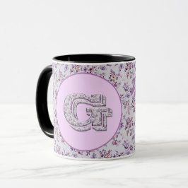 Luxury Flowers Monogram G Mugg