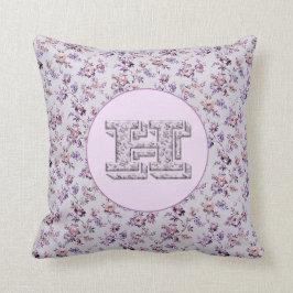 Luxury Flowers Monogram H Kudde