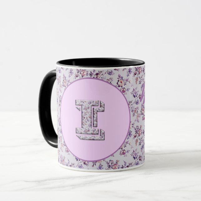Luxury Flowers Monogram I Mugg (Framsida vänster)