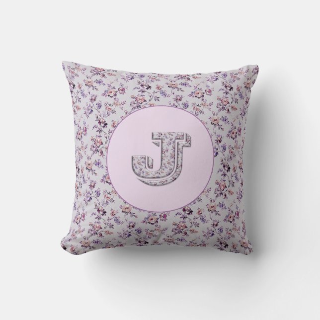 Luxury Flowers Monogram J Kudde (Framsida)