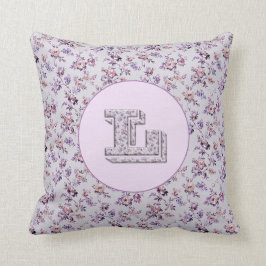 Luxury Flowers Monogram L Kudde