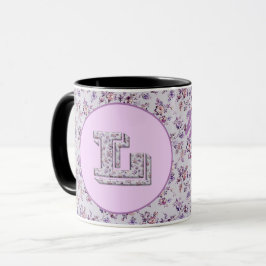 Luxury Flowers Monogram L Mugg