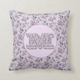 Luxury Flowers Monogram M Kudde