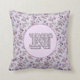 Luxury Flowers Monogram N Kudde