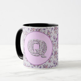 Luxury Flowers Monogram Q Mugg