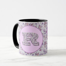 Luxury Flowers Monogram R Mugg