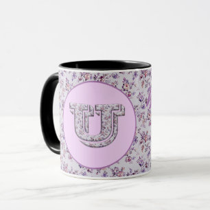 Luxury Flowers Monogram U Mugg