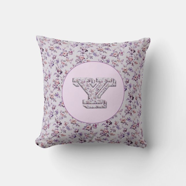 Luxury Flowers Monogram Y Kudde (Framsida)