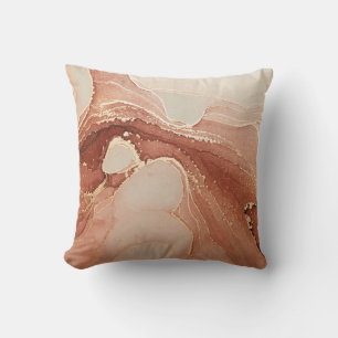 Luxury Fluid Art: Marble-Bläck Fusion Kudde