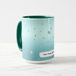 Luxury Frosty Green Azure Bronze Dew Dots  Mugg