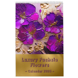 Luxury Fuchsia Blommigt 2025 Calendar Kalender