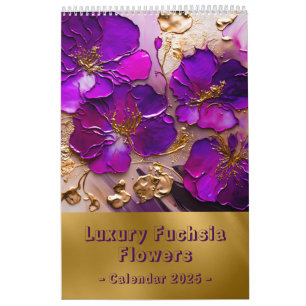 Luxury Fuchsia Blommigt 2025 Calendar Kalender