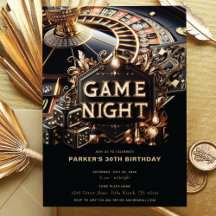Luxury Game Night Party Black Guld