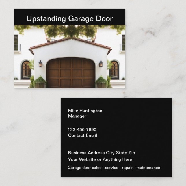 Luxury Garage Door Services Visitkort (Fram/baksida)