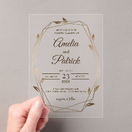 Luxury Geometric Botanical Gold Wedding 