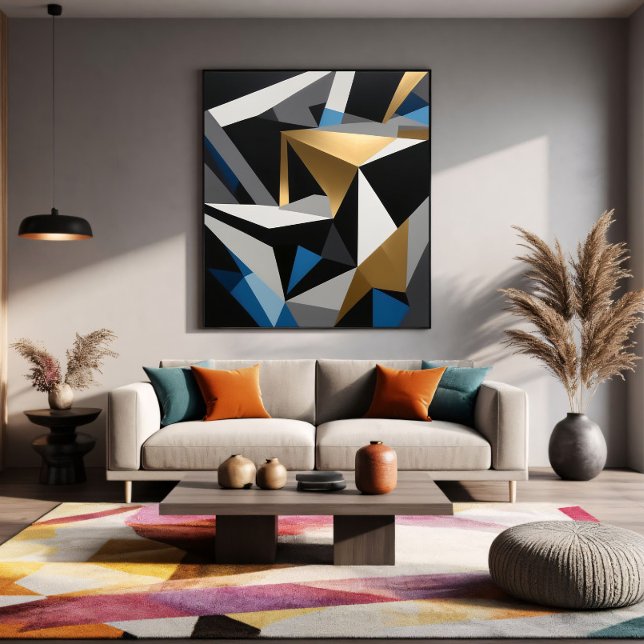Luxury Geometric Prism Canvastryck (Skapare uppladdad)