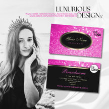 Luxury Girly Rosa Gnistra Glitter och Logotyp Nobl