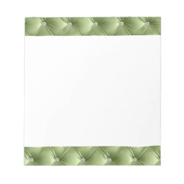 Luxury Glam Girly Sage Grönt Faux Velvet Anteckningsblock