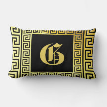 Luxury glitter greek nyckel monogramme guld l blac
