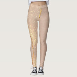 Luxury Glitter Ro Guld Leggings