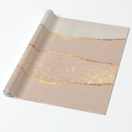 Luxury Glitter Ro Guld Presentpapper