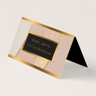 Luxury Glitter Ro Guld Visitkort